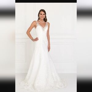 Elegant Ivory Lace Gown